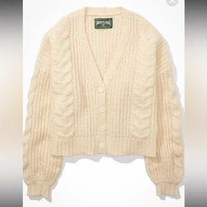 Vintage American Eagle chunky cable knit cardigan